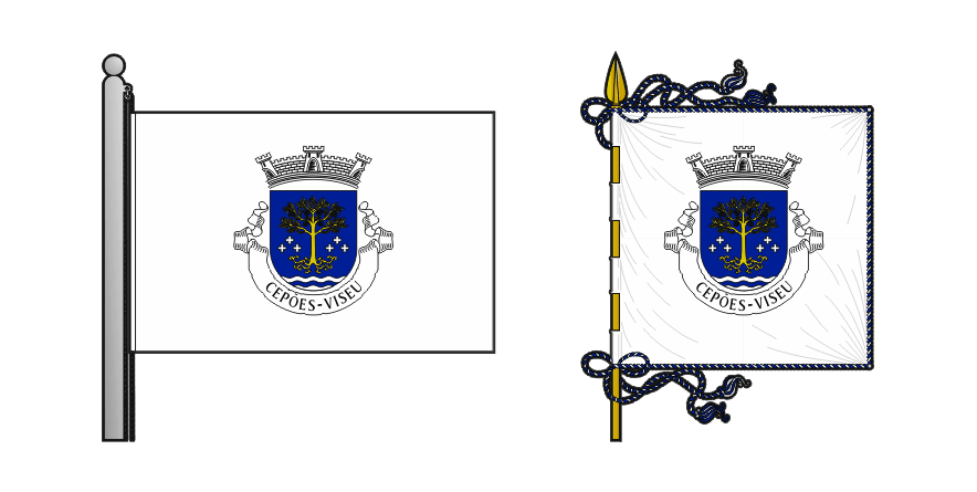 Bandeira e Estandarte Cepões - Viseu